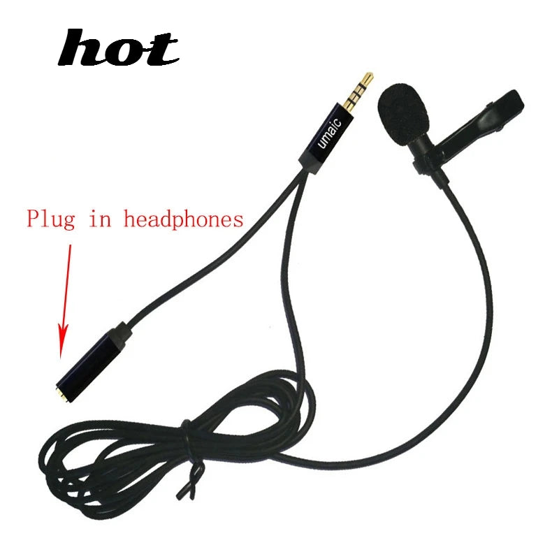 Mini Microphone Portable à condensateur, micro Lavalier à revers, usb c, filaire, Mikrofo/Microfon, pour téléphone et ordinateur Portable, avec prise casque
