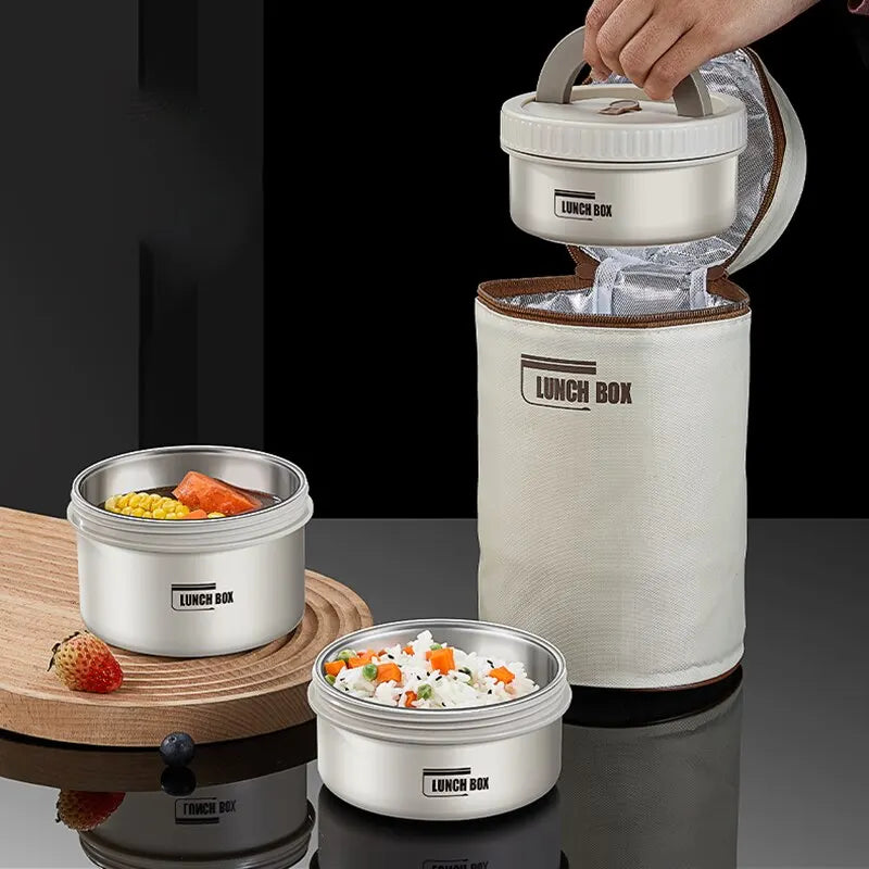 Conteneur à lunch en acier inoxydable empilable Bento Boîte à lunch portable
