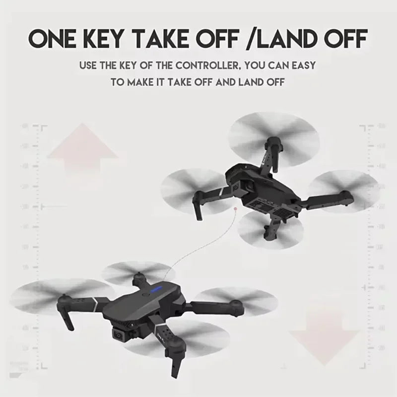 2024 nouveau E88 Pro WIFI FPV Drone grand Angle HD 4K 1080P caméra hauteur tenir RC pliable quadrirotor hélicoptère jouets cadeau