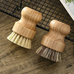 Brosse de nettoyage de cuisine, brosse à vaisselle en bois avec Sisal naturel et noix de coco, Durable, Portable, écologique, zéro déchets, 2 pièces/ensemble