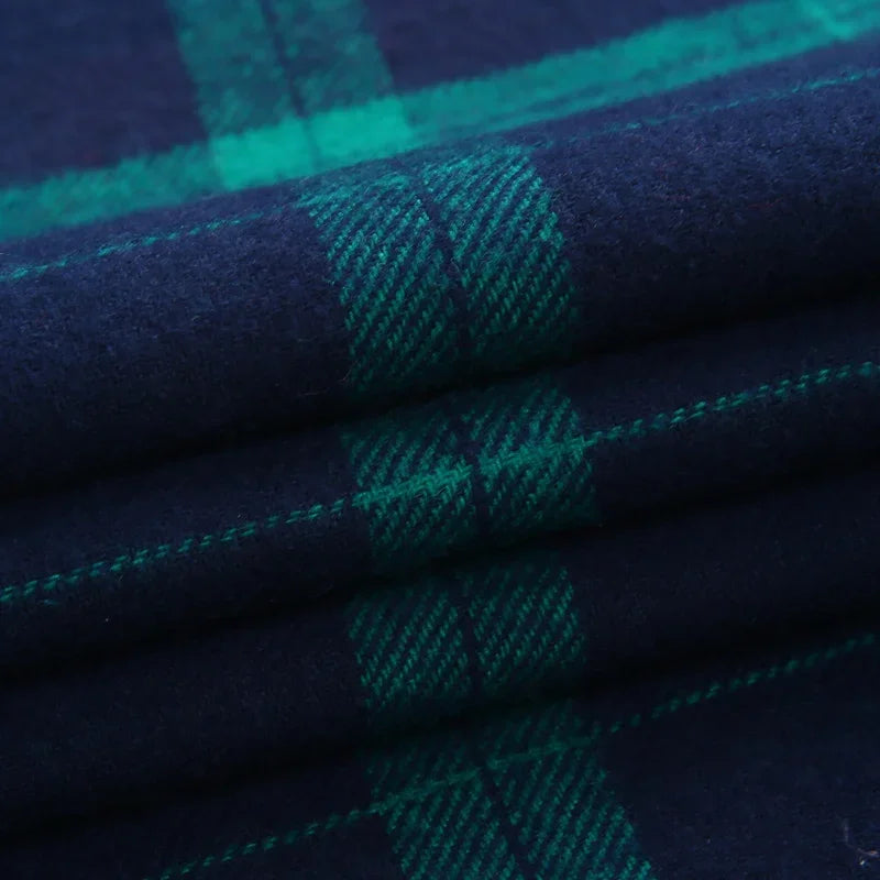Chemise décontractée en coton à carreaux pour hommes, chemise habillée en glouton, manches longues, coupe couvertes, mode printemps et automne, 2025