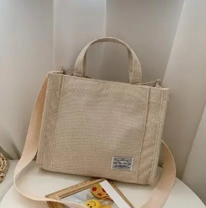 Sac à main Simple en velours côtelé pour femmes, sac à main Portable de grande capacité, tendance, petit sac carré, sacs à bandoulière simples