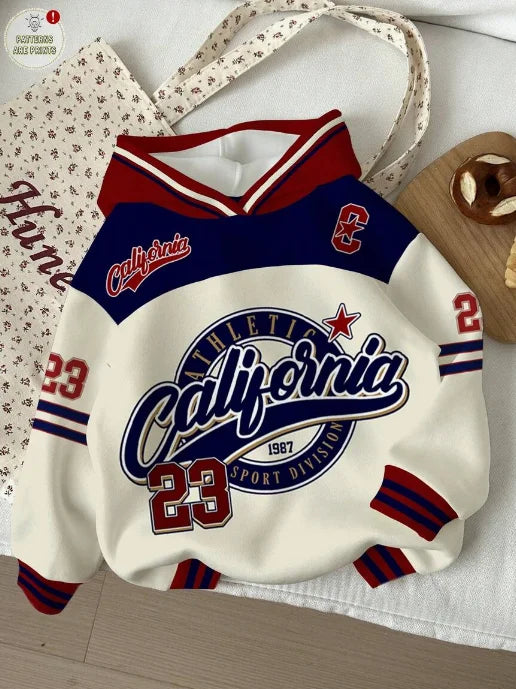 Sweat-shirt à capuche numérique Vintage pour enfants, chemise de Sport pour garçons et filles, haut décontracté imprimé, vêtements d'automne/hiver, nouvelle collection 2025