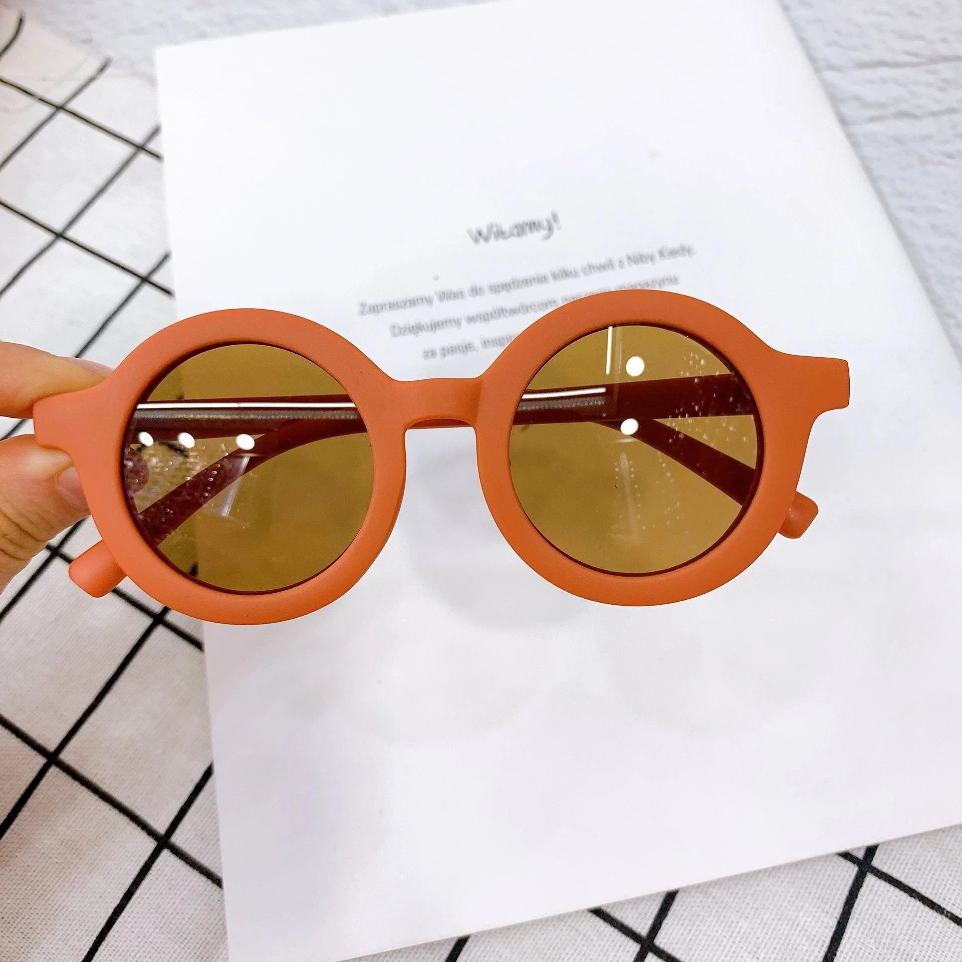 Lunettes de soleil tendance pour enfants de 1 à 8 ans, verres dépoli et décoratifs