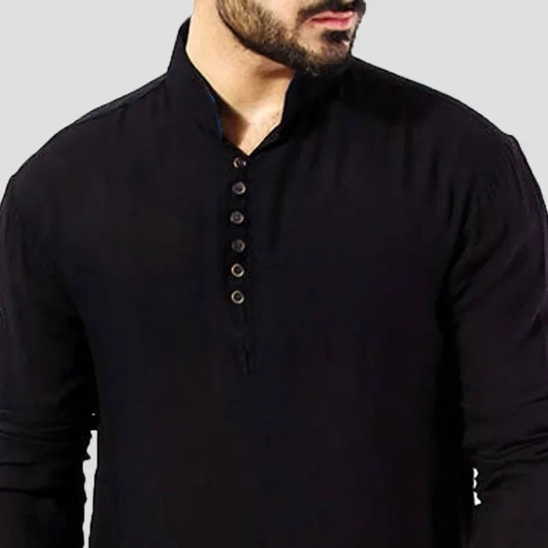 Abaya-Robe à manches longues pour hommes, chemise islamique, caftan élégant, pakistanais, vêtements indiens, Eid musulman, S-5XL