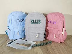 Sac d'école pour enfants, sac à dos personnalisé pour tout-petits, sac de livre pour enfants avec nom brodé, sac à dos en velours côtelé pour cadeau d'anniversaire, sac à couches