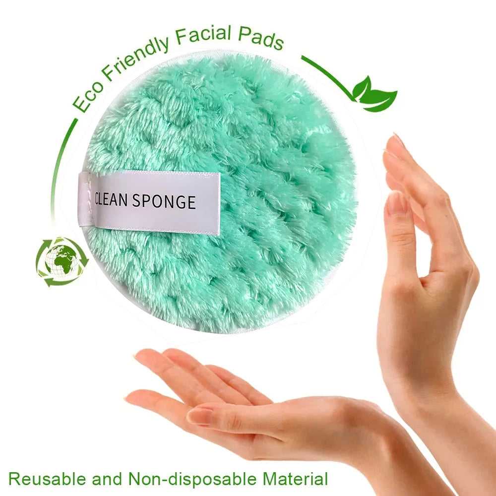Tampon de coton en microfibre démaquillant, cosmétiques, serviette de maquillage lavable, éponge de nettoyage, outil de soins de la peau, gant de toilette, 1/4 pièces