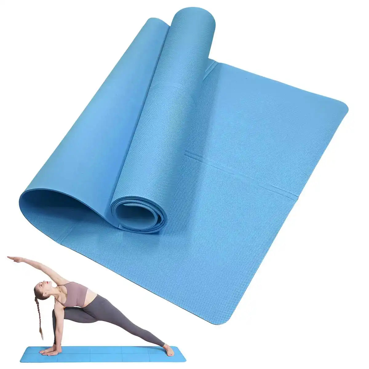 Tapis de yoga sport fitness EVA mousse confortable 4mm d'épaisseur tapis de yoga sport yoga et Pilates tapis de gymnastique