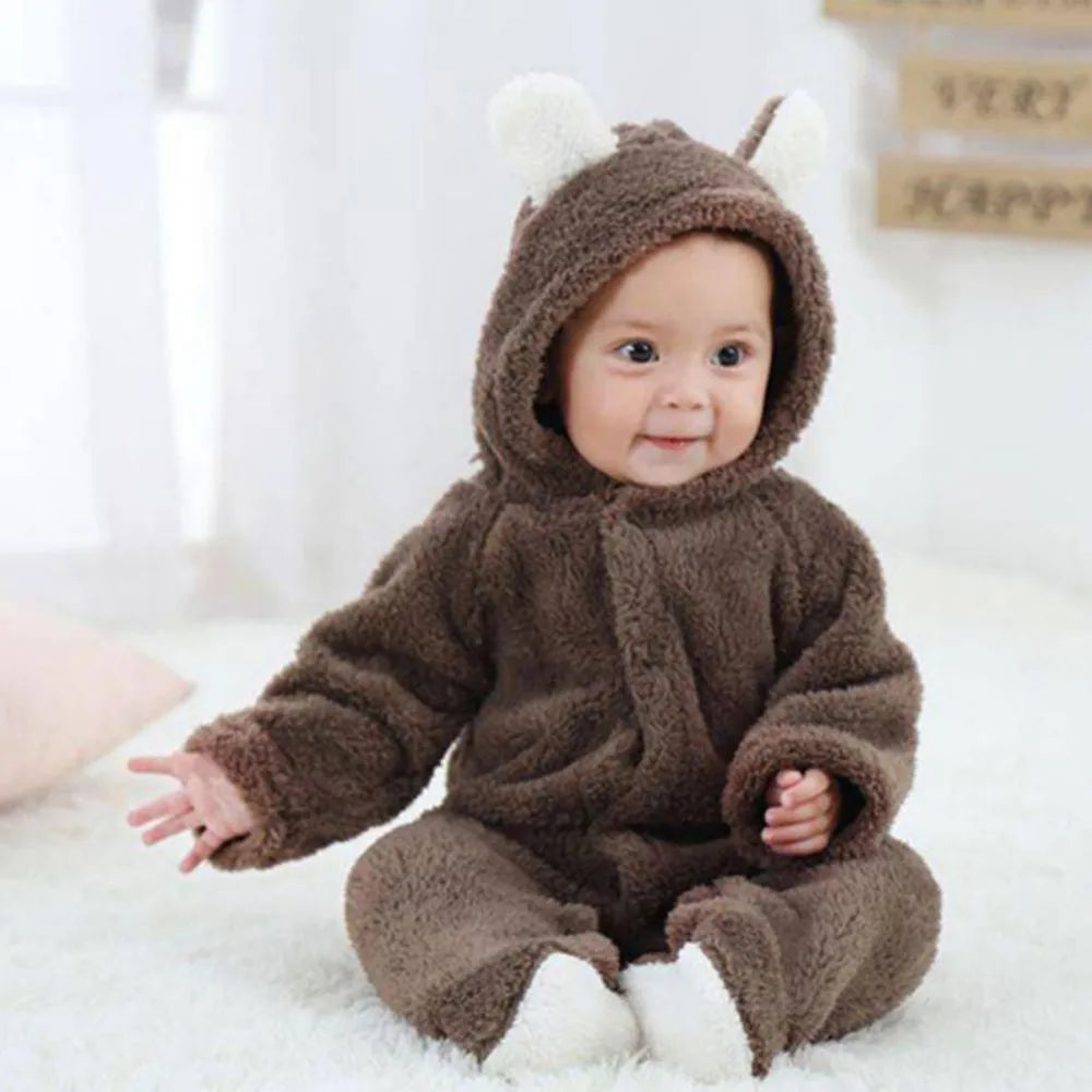 Nouveau-né bébé barboteuses hiver chaud polaire Bebe garçons fille Costume infantile filles vêtements Animal ensemble bébé combinaisons tenue de noël