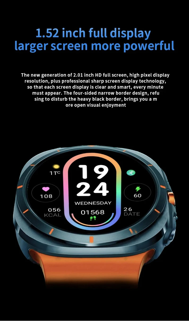 2025 nouvelle montre intelligente GT7 Ultra 1.52 pouces AMOLED HD affichage Bluetooth parlant sport Smartwatch hommes femmes montre cadeau