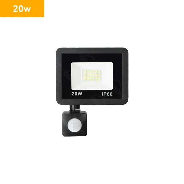Outdoor LED floodlight, waterproof LED spotlight, 220V, 10W, 20W, 30W, 50W, 100W garden light with motion sensor, street light