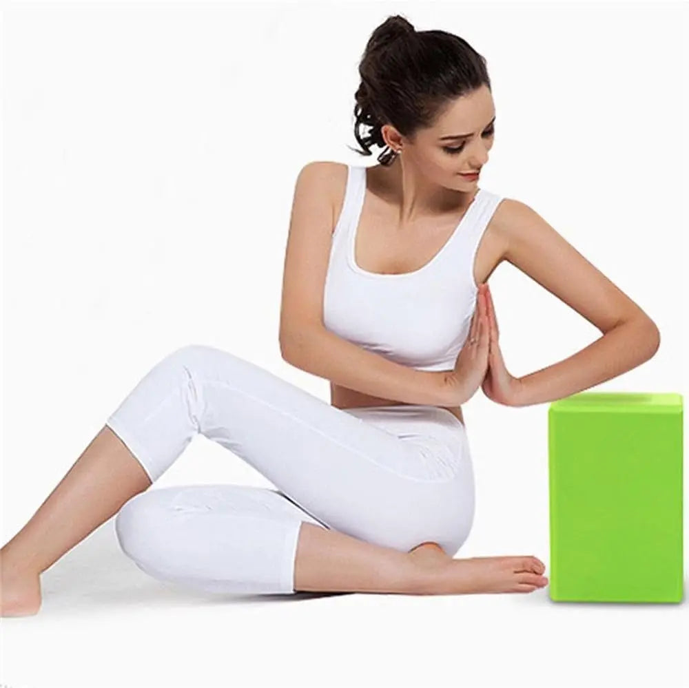 Blocs de Yoga haute densité 1 pièce, briques de Fitness d'entraînement en mousse EVA, blocs de gymnastique antidérapants à poignée extensible Pilates, gymnastique