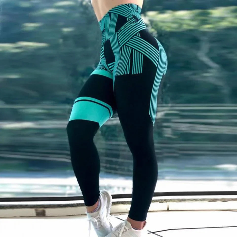 Leggings femmes Sexy Sport gymnastique entraînement imprimer taille haute pantalons de Yoga Fitness Joggings course entraînement Legging femmes vêtements