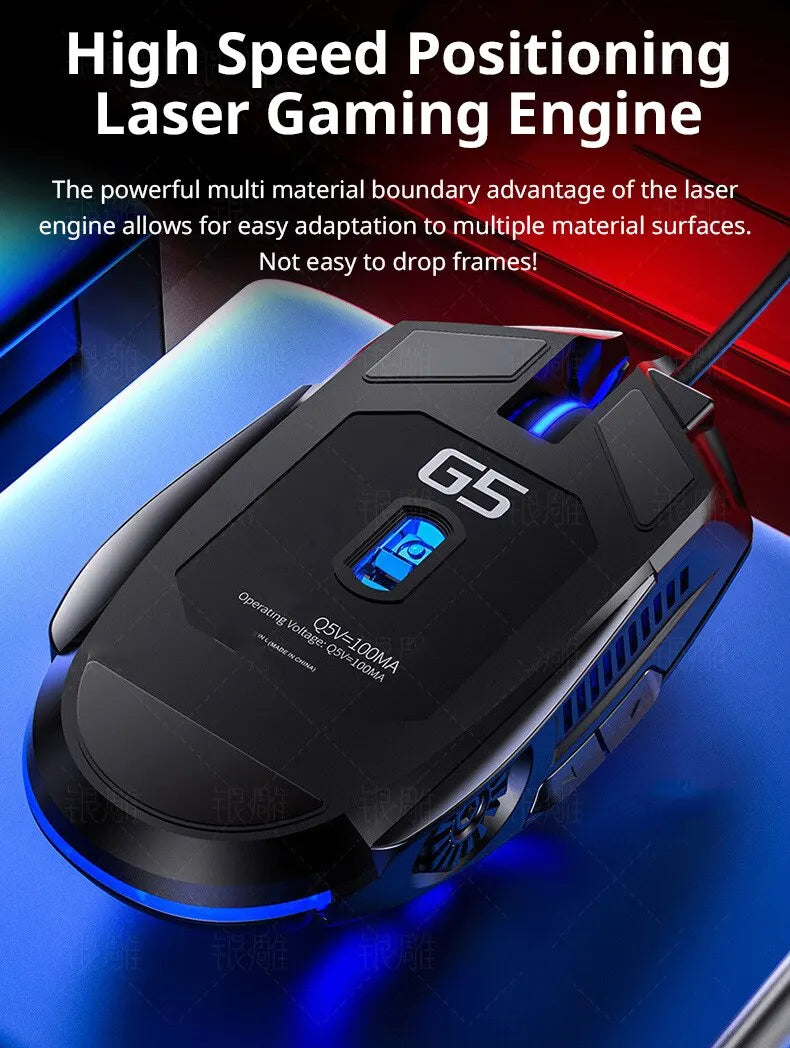 Silver Eagle G5 Muet Souris Filaire Six Clés Jeu Lumineux E-Sports Machines Ordinateur Accessoires Livraison Transfrontalière