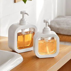 Bouteille distributrice de savon de grande capacité, bouteille de presse en plastique transparent et visible, adaptée aux voyages, à la cuisine, à la salle de bain