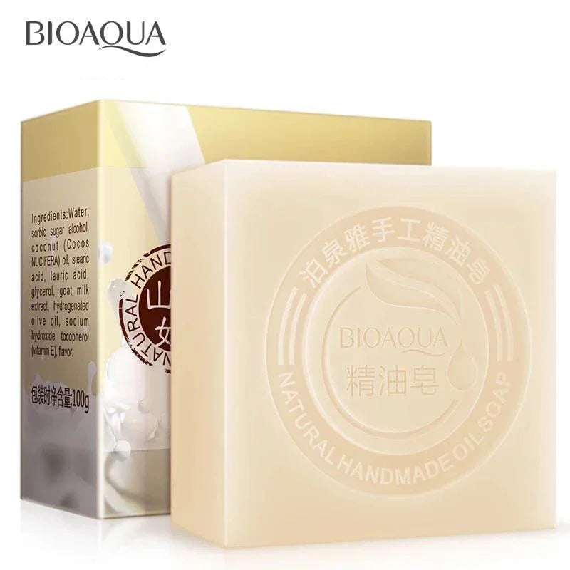 Savons aux huiles essentielles Bioaqua au miel, rose, jasmin, aloé, matcha, myrtille, lavande, charbon de bambou, savons en bambou noir