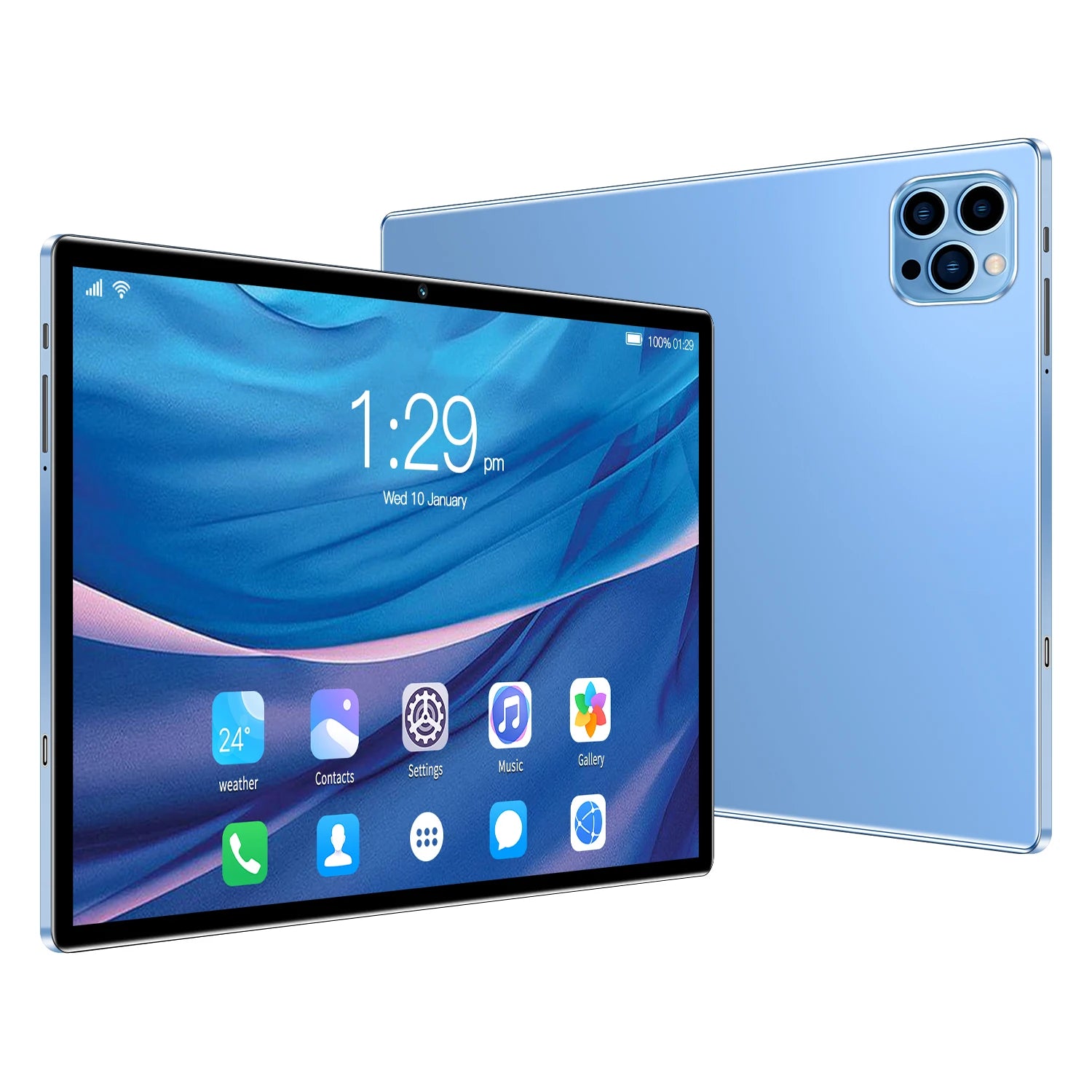 Tablette Android 11.0 de 10.1 Pouces, Octa Core, 4 Go de RAM, 64 Go de ROM, Dean, Double EpiCalls, Wi-Fi, Bluetooth, Version Globale, Mini PC Ultra Mince