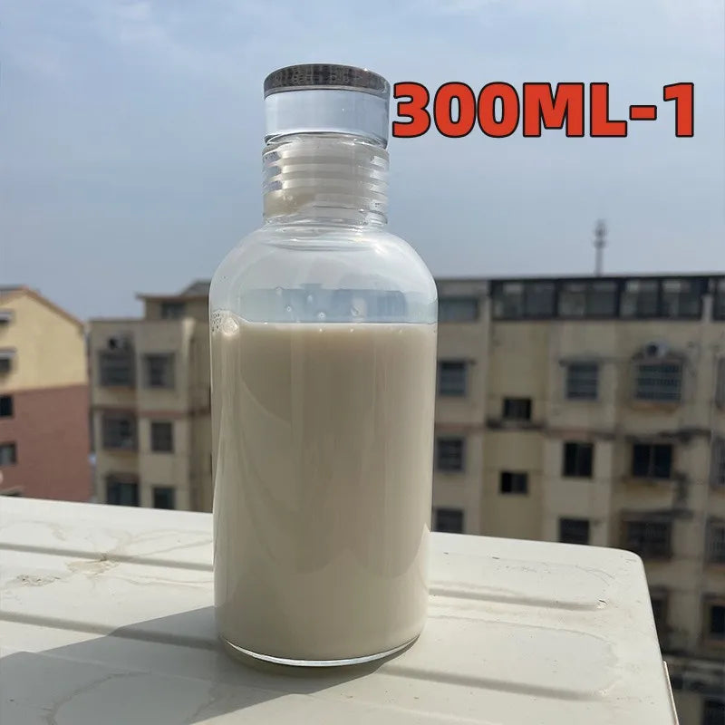 Bouteille d'Eau en Verre de Grande Capacité avec Couvercle Marqueur de Temps, pour Eau, Lait Transparent, Jus, Tasse Simple, Cadeau d'Anniversaire