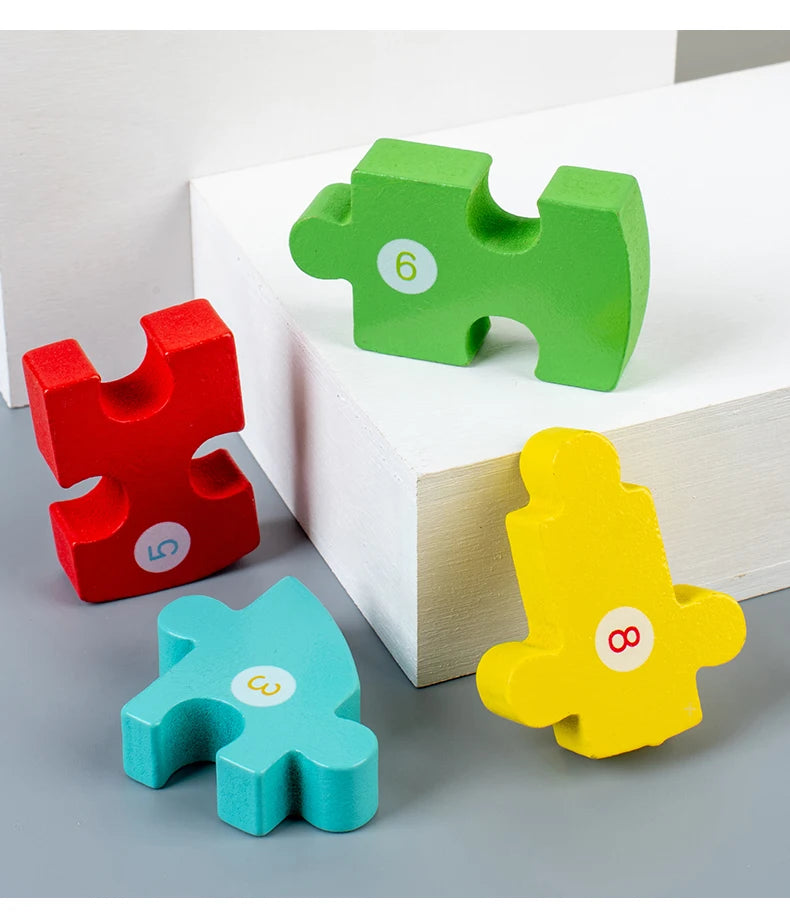 Puzzles en bois Montessori pour enfants, jouets pour tout-petits de 2 à 3 et 4 ans, jouet dinosaure