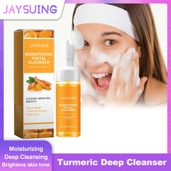 Jaysuing nettoyant au curcuma nettoyage en profondeur éclaircit la peau hydratant Anti-rides nourrissant en profondeur doux hydratant soins de la peau