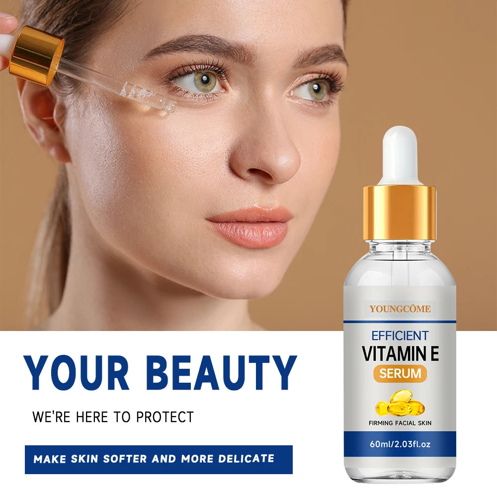 Sérum dissolvant de rides à la vitamine E pour le visage, Lifting, raffermissant, estompe les ridules, Anti-âge, Essence blanchissante, éclaircissante, nourrissante, soins pour la peau ﻿