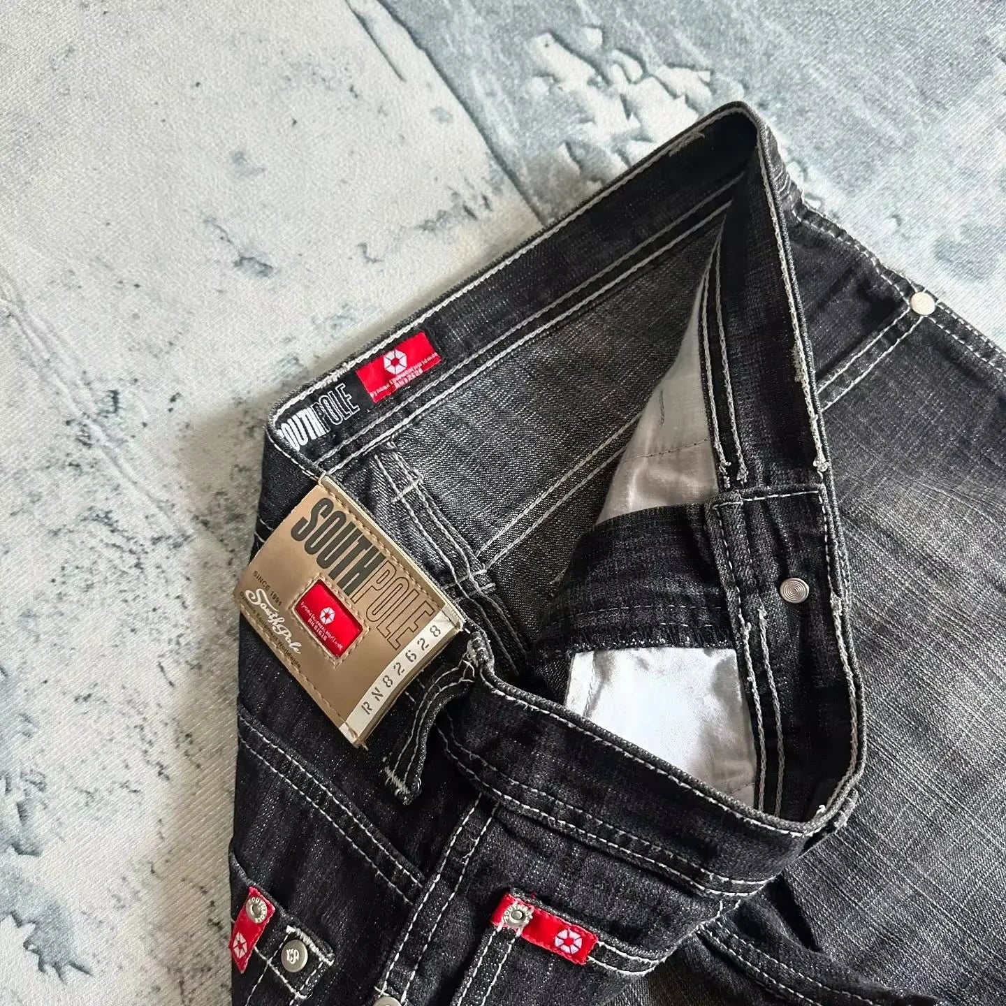 Jeans à jambes larges unisexes pour femmes, pantalons de vadrouille chauds, Street Y2K, Hip Hop, Joker Respzed, New Clearance Spot, American Fashion
