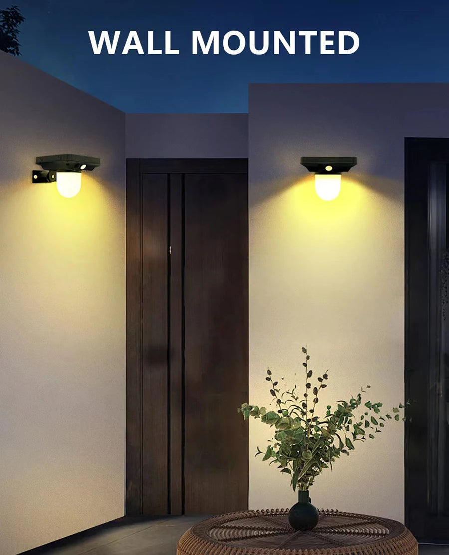 Lampes solaires extérieures jardin solaire alimenté applique étanche capteur de mouvement voie lumière paysage chemin cour arrière-cour pelouse