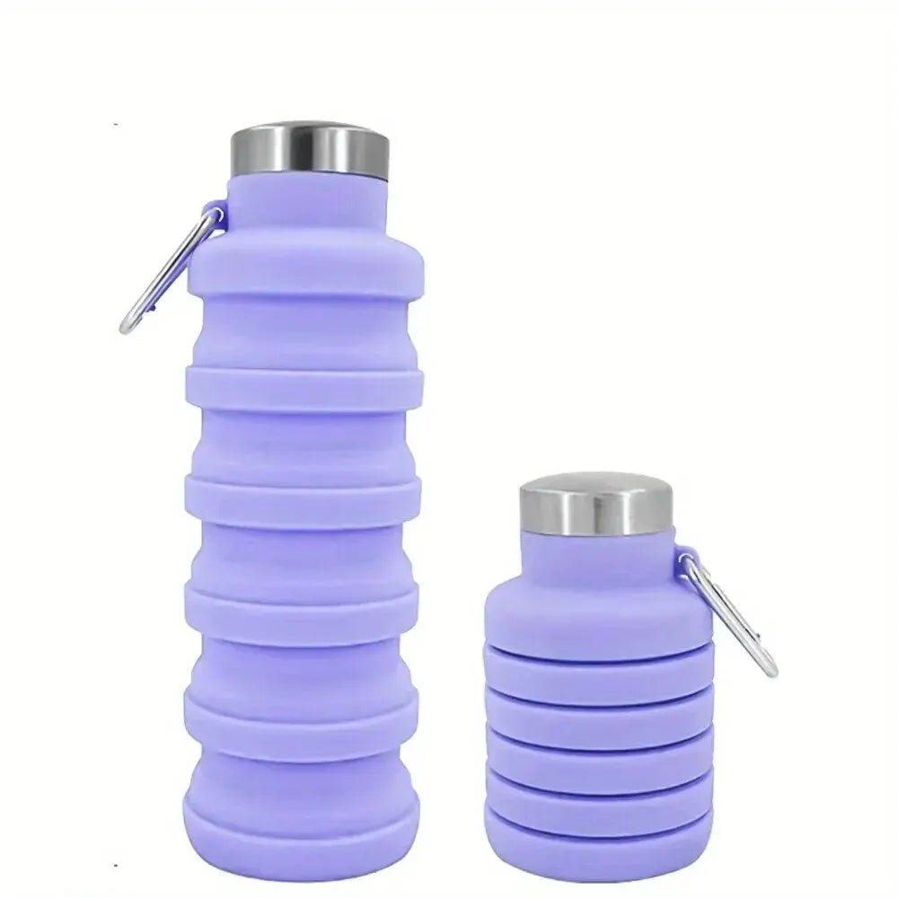 1pc Pliable Bouteille D'eau, Réutilisable Sans BPA Silicone Pliable Bouteilles Portable De Noël Cadeaux, Thanksgiving Cadeaux