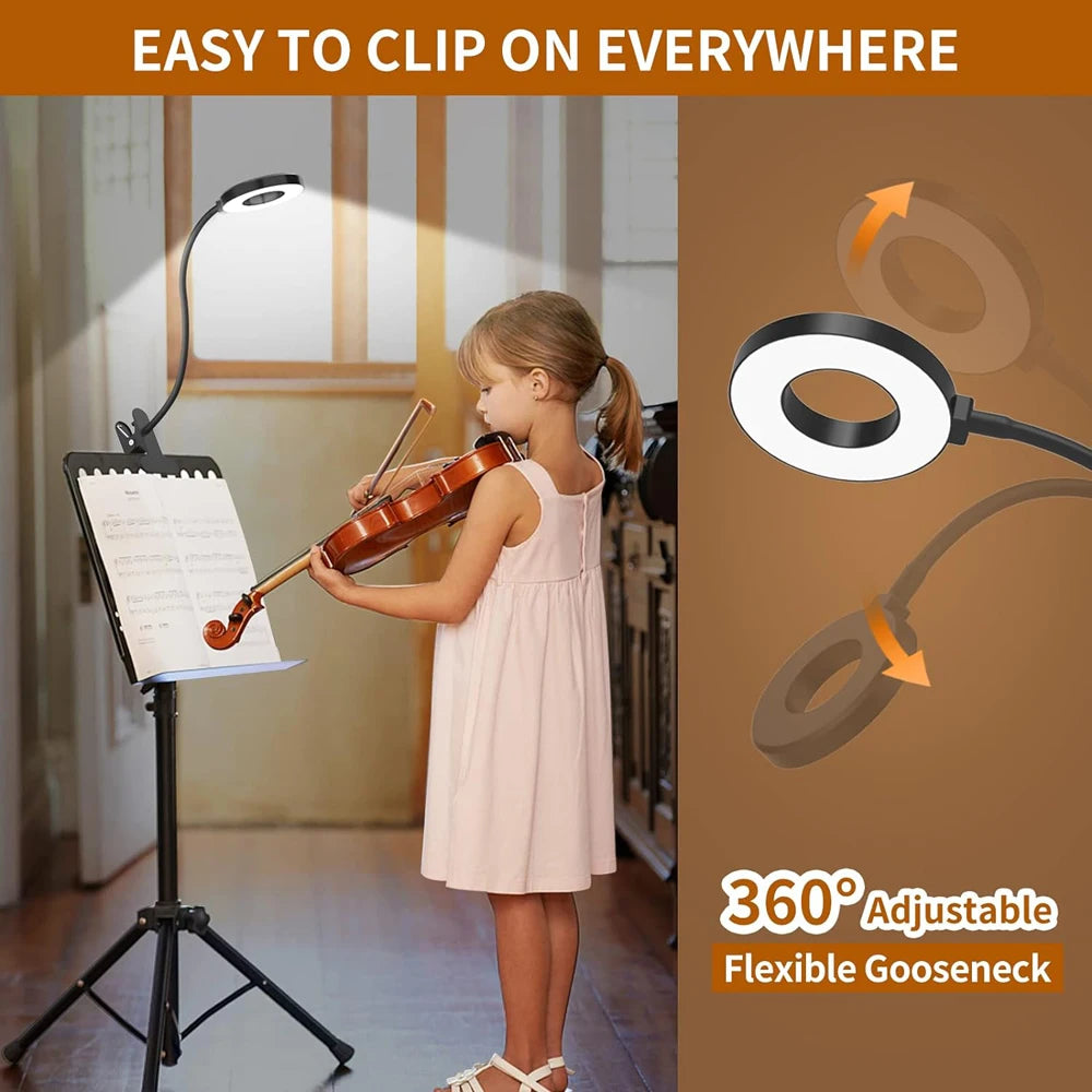 48 LED lampe de bureau Clip USB livre lumière chevet 360 °   Protection oculaire flexible, lampe de lecture à col de cygne, luminosité réglable, niveau 3