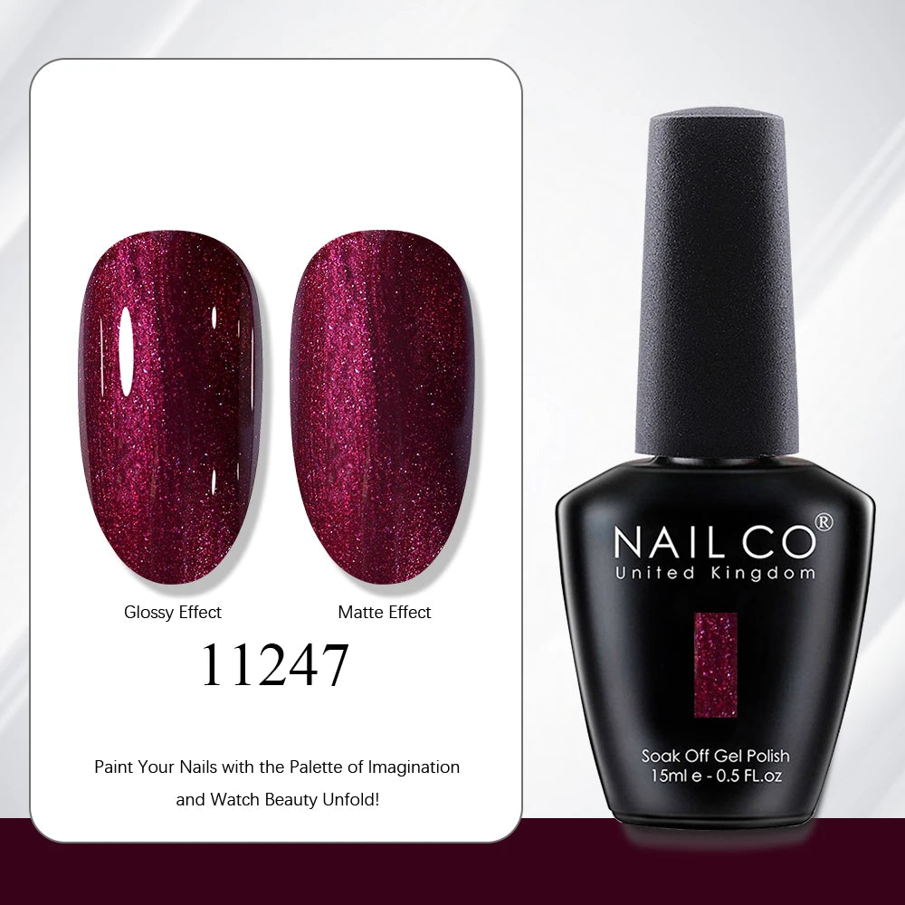 NAILCO 15ml Vernis à ongles Gel Vernis Semi Permanent UV Gel Vernis manucure Vernis Nail Art Nude Gel Poliish