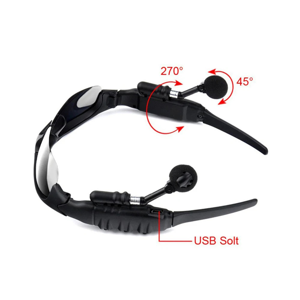 Sans fil Bluetooth 4.1 casque mode sport stéréo téléphone polarisé conduite lunettes de soleil équitation yeux lunettes casque