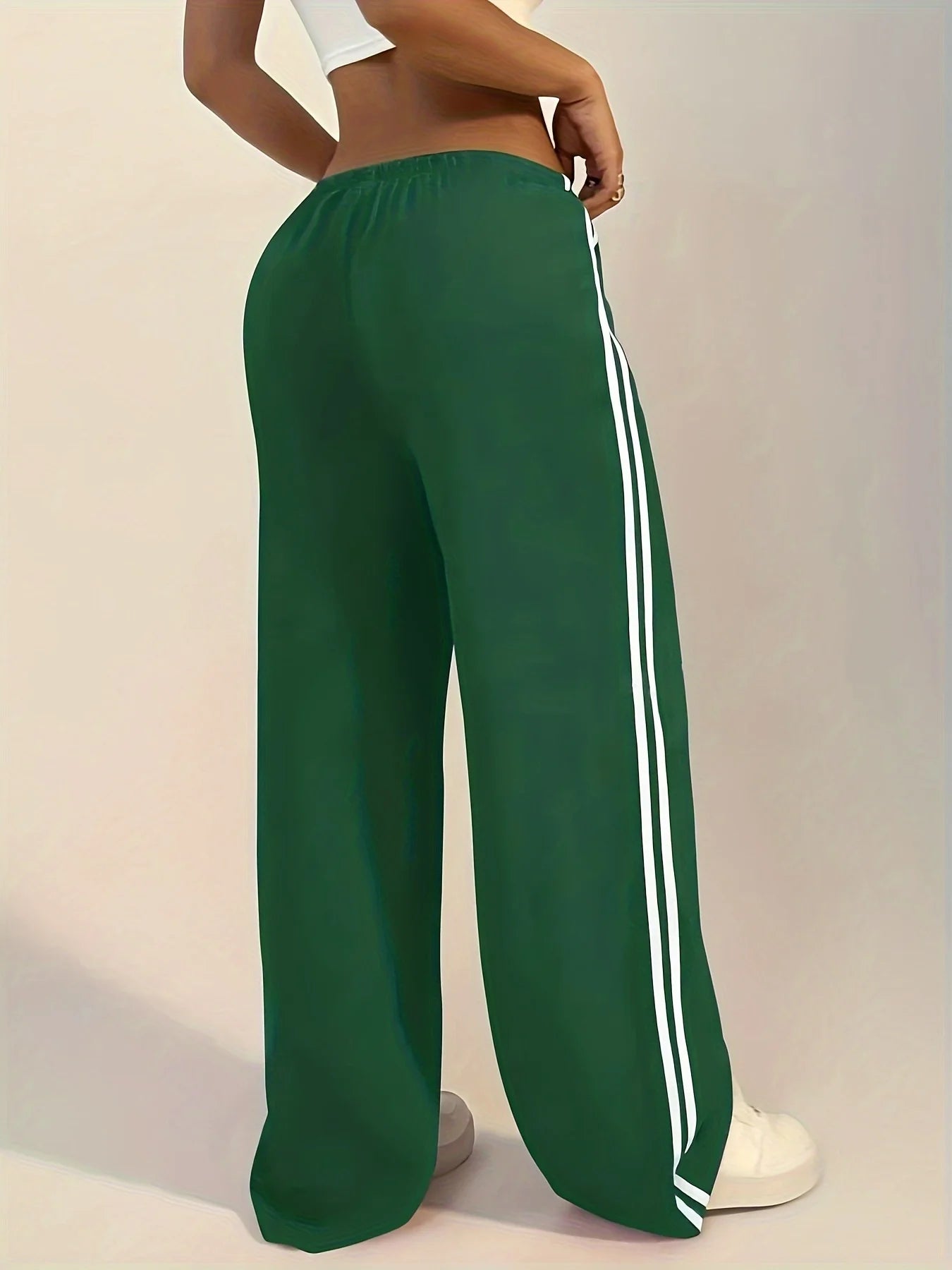 Women's casual long pants, fashionable versatile pants, spring and autumn style, solid color pants for girls