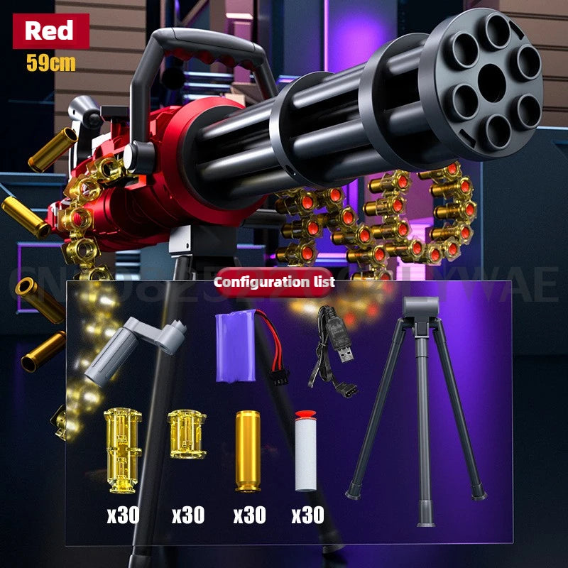 115cm jouet pistolet grand électrique faux pistolet balle molle éjection EVA pistolet bricolage auto-assemblage tactique Gatling pistolet jouet cadeau de noël
