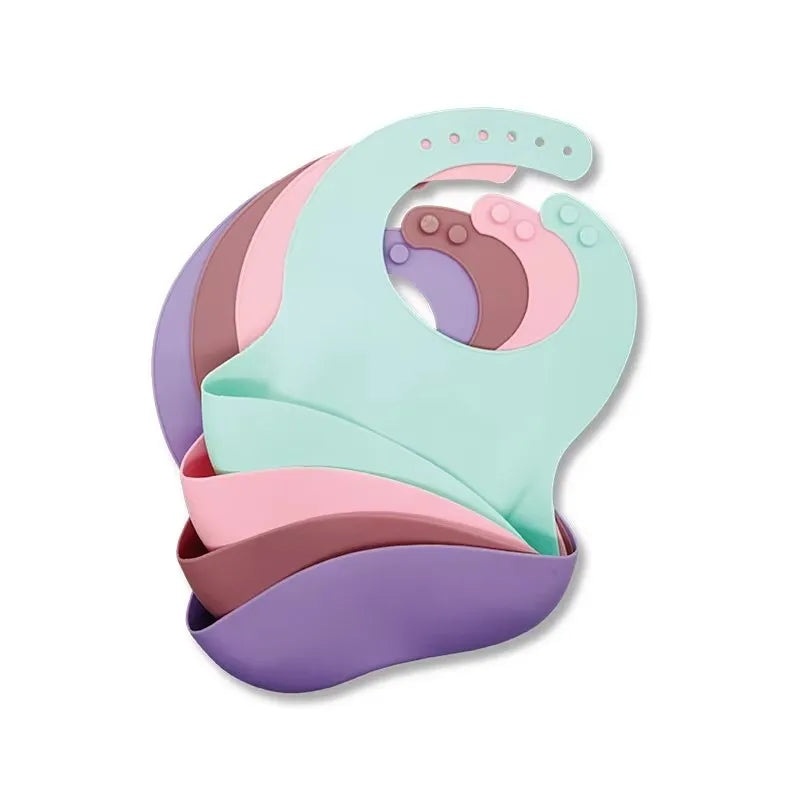 Bavoir imperméable 3D pour bébé, fournitures pour bébé, mignon, imprimé animal de dessin animé, bavoir pour enfants, fille et garçon, bavoir réglable en silicone souple, alimentation pour bébé