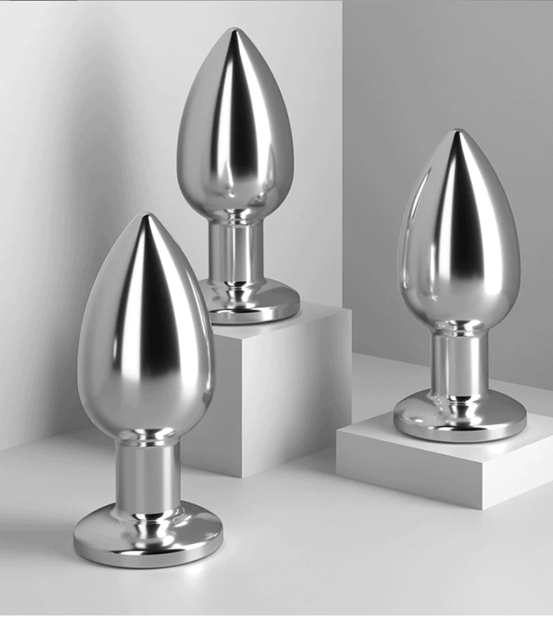 Adult sex toys, double-ended metal anal plug, couples' play, male and female anal dildo, G-spot massager, female SM plug masturbator