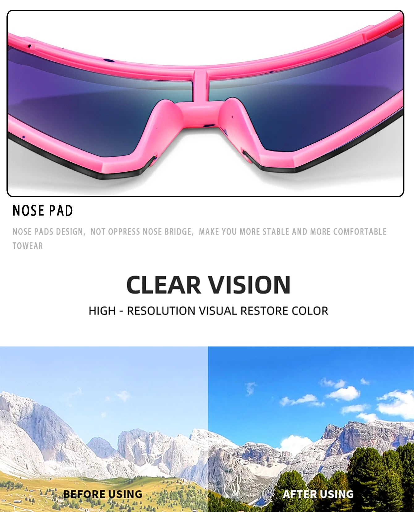Lunettes de soleil de baseball pour enfants de 3 à 8 ans, lunettes de vélo d'extérieur pour garçons et filles, lunettes de sport pour jeunes, lunettes de camping pour enfants, lunettes de vélo VTT, UV400
