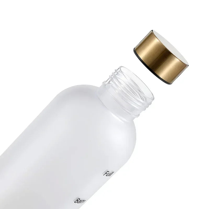 Nouveau 1L bouteille d'eau avec timbre de temps sans BPA réutilisable Fitness Sports voyage en plein air étanche tasse d'eau bouilloire givrée