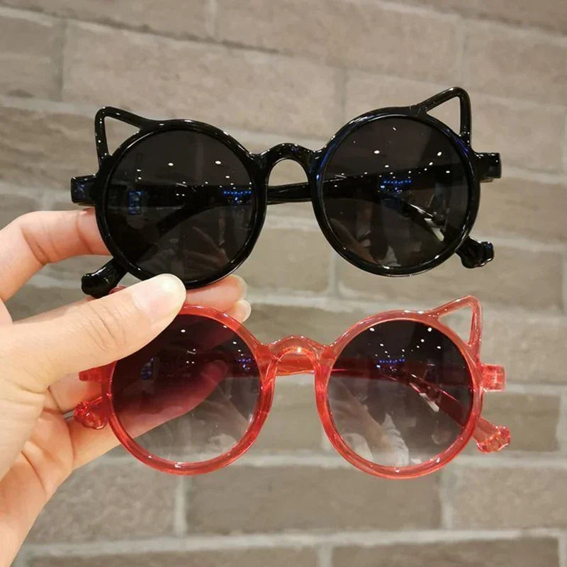 Lunettes de soleil pour enfants, oreilles de dessin animé d'animaux mignons, Protection solaire d'extérieur pour enfants, jolies lunettes de soleil Vintage pour enfants