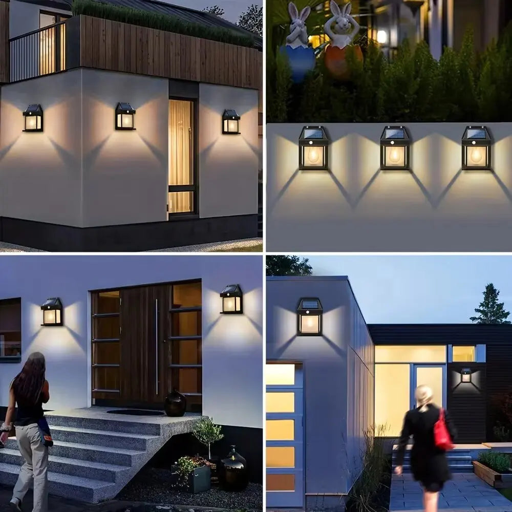 Powerful outdoor solar garden lamp, solar-powered outdoor light, waterproof LED light, outdoor decoration