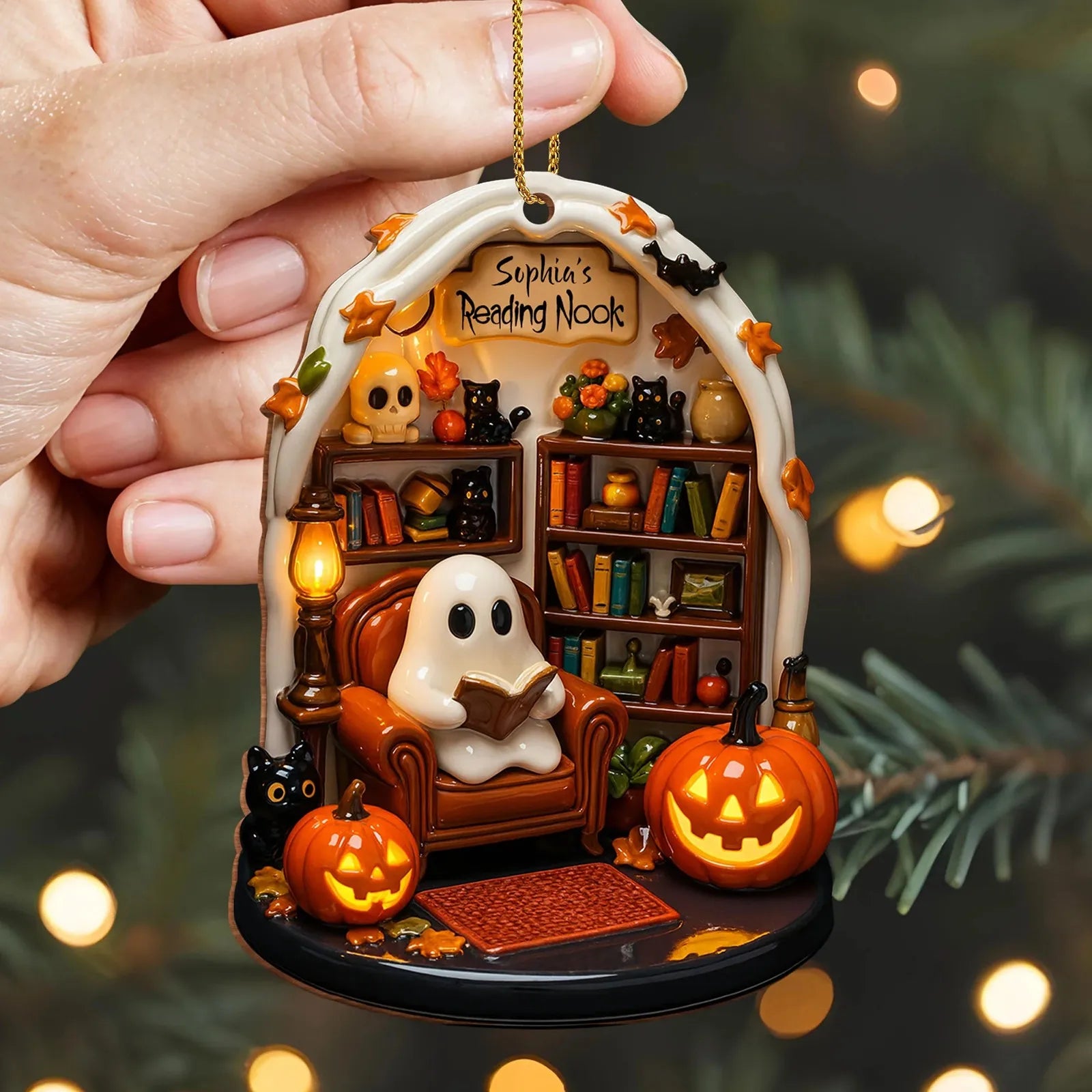 New Halloween Ghost Reading 2D Flat Ornaments Festival Atmosphere Theme Party Decorative Supplies Creative Home Decoration Accessory