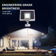 250W LED lumière solaire jardin extérieur étanche lampadaire solaire crépuscule à l'aube avec télécommande IP65 applique murale solaire
