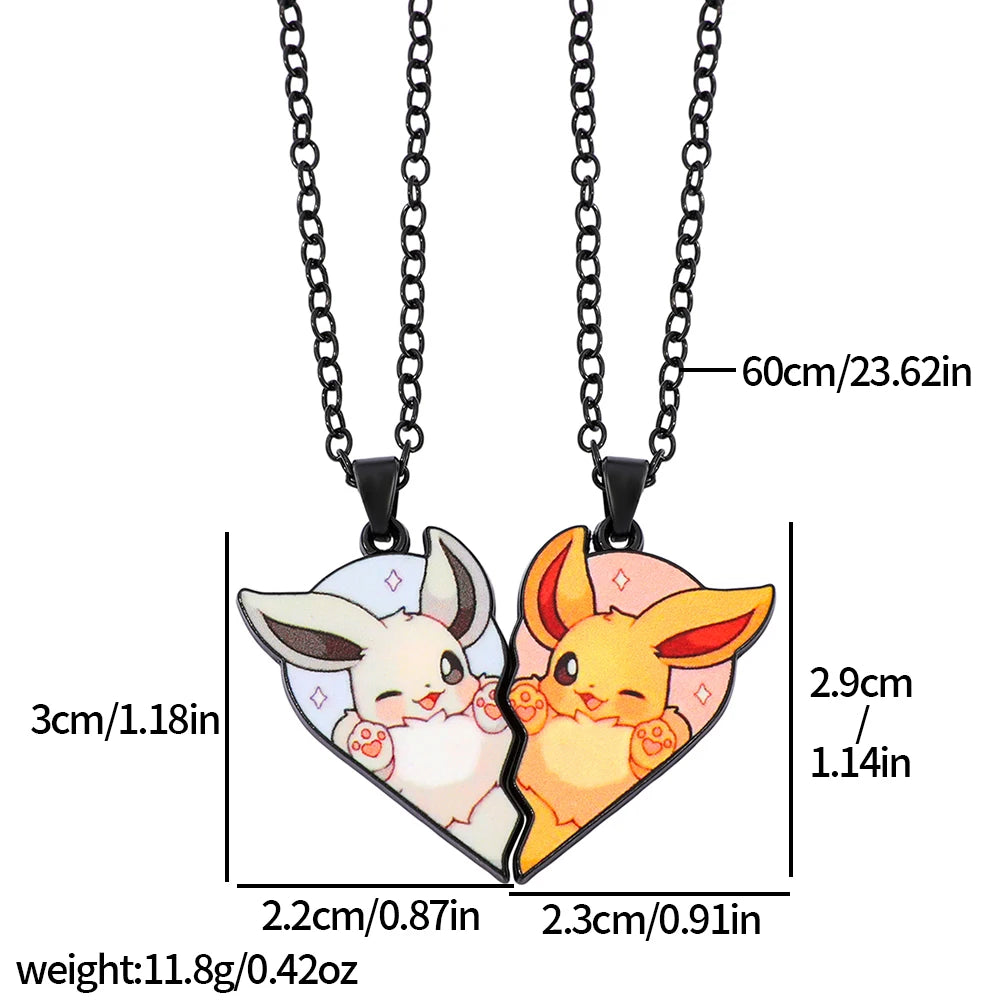 Ensemble de colliers Pokémon Eevee Evolution avec Umbreon, Espeon, Sylveon, Jolteon, pendentif Flareon, cadeau de bijoux animés pour les fans des femmes