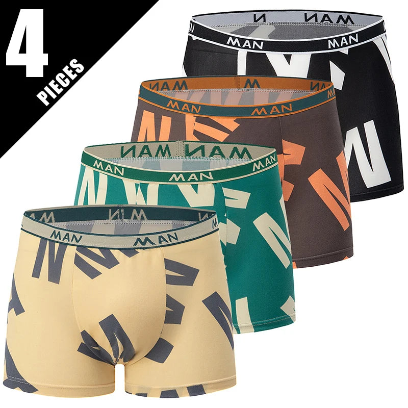 4/10 Pack adolescents à adultes Parent-enfant Boyshort Simple mode multi-tailles Shorts hommes sous-vêtements confortables taille élastique P