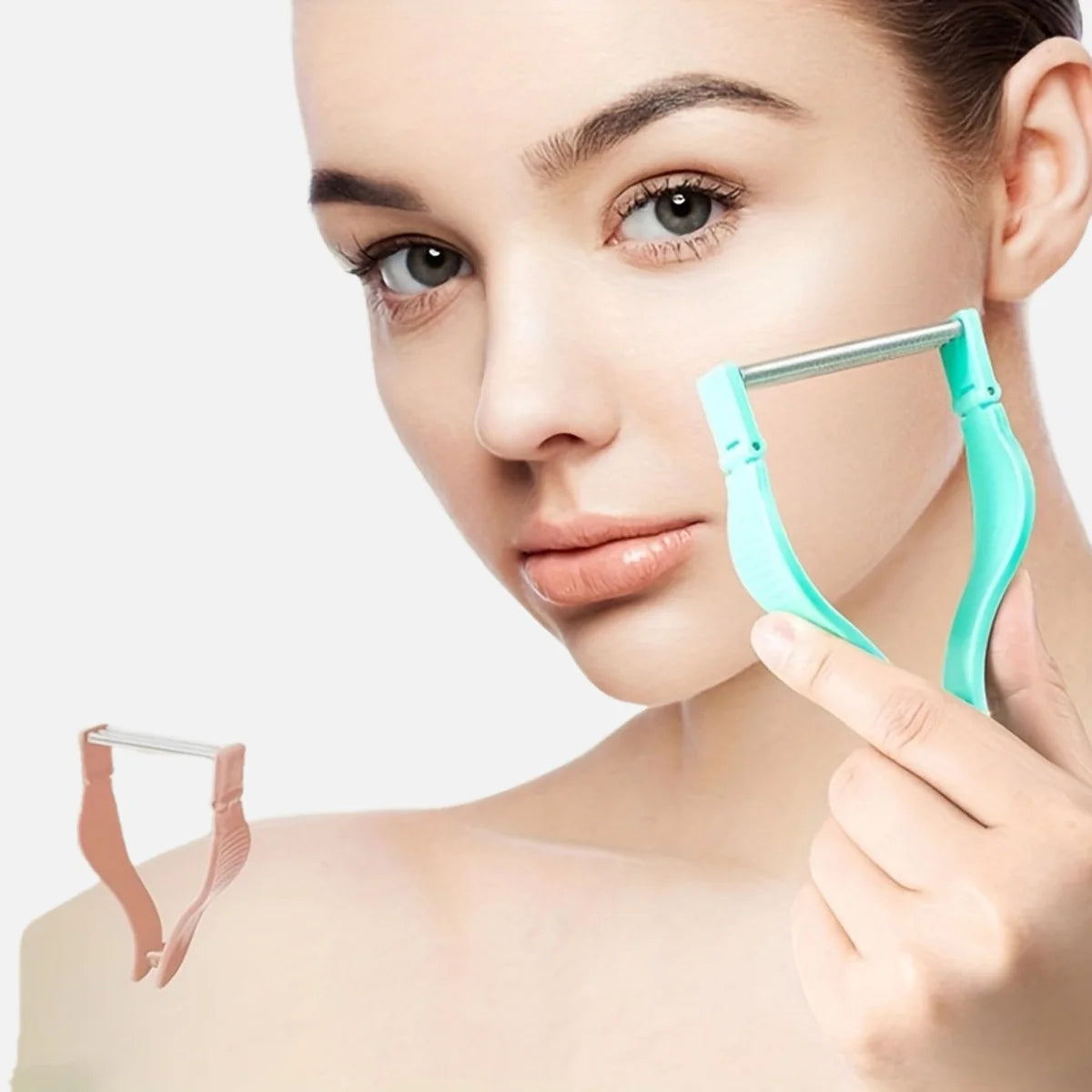 1 pièces épilateur Facial à main rouleau à ressort sûr femmes épilation du visage épilateur soins du visage masseur beauté épilateur outil