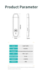 Émetteur et récepteur HDMI sans fil, entrée de décodage 4K, sortie 4K @ 30Hz, Plug & Play à latence ultra-faible pour les jeux, le cinéma maison