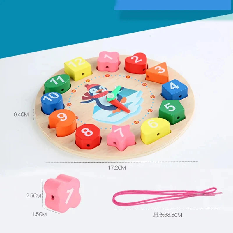 Jouets en bois Montessori pour bébés de 1, 2 et 3 ans, cadeau pour garçons et filles, jeux de développement, puzzle en bois pour enfants, jouet d'apprentissage