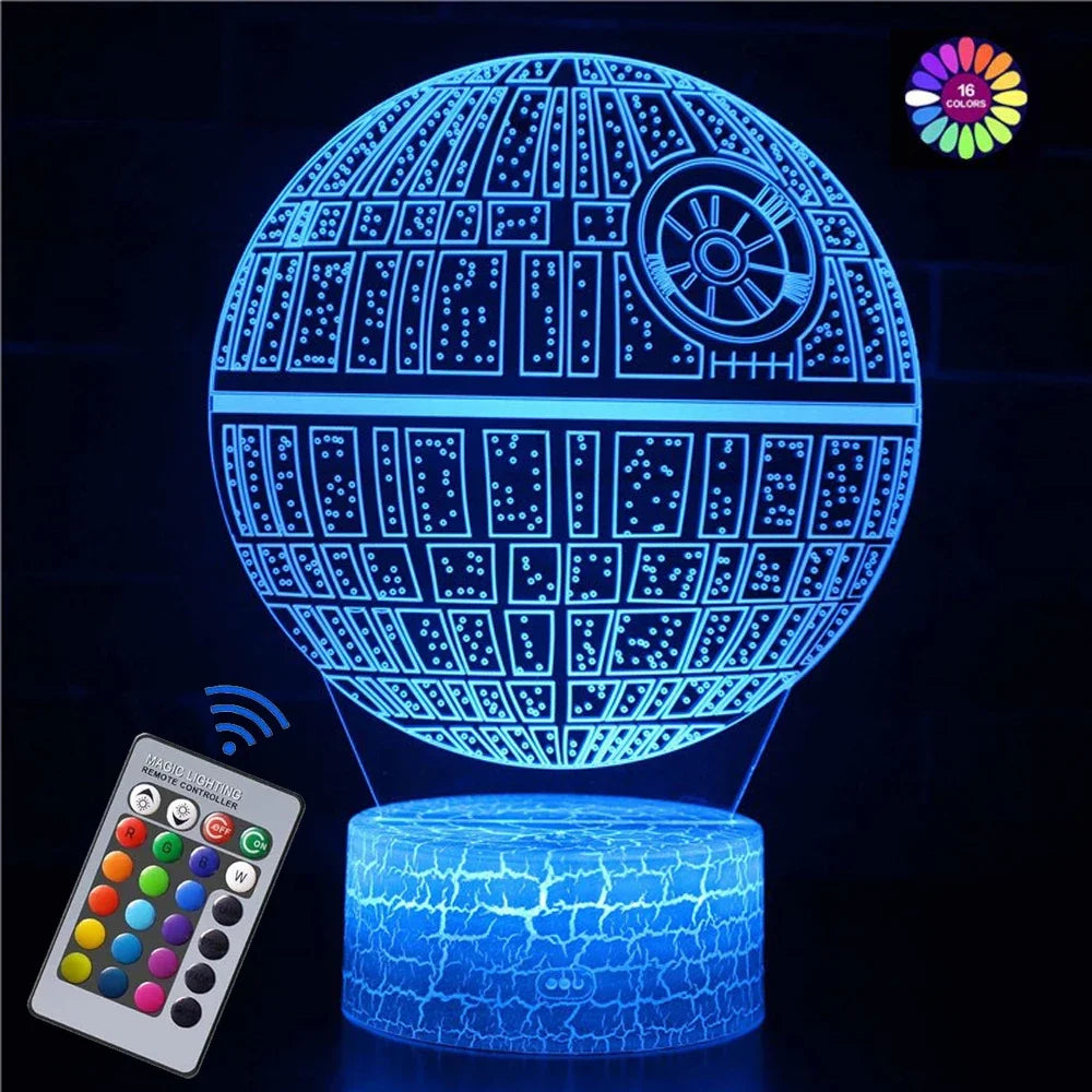 Veilleuse 3D pour enfants, lumière pour bébé, décoration de chambre, Charge USB, lampe d'illusion 3D avec télécommande de synchronisation, cadeau de noël et d'anniversaire