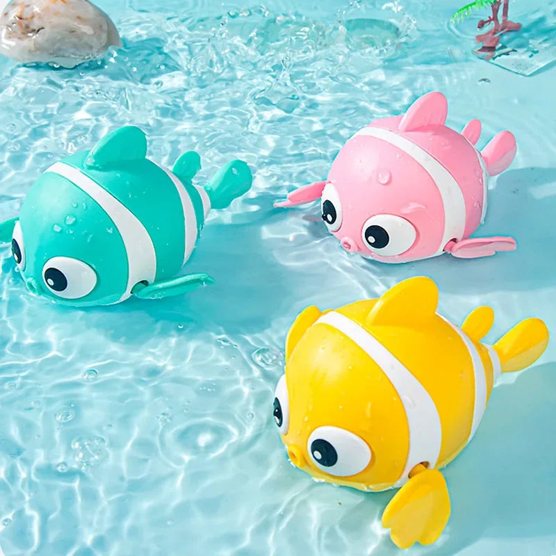 Jouets de Bain pour Bébé, Poisson de Natation Mignon, Animal de Dessin Animé Flottant, Jeu d'Eau Classique, pour les Tout-Petits, Tendance
