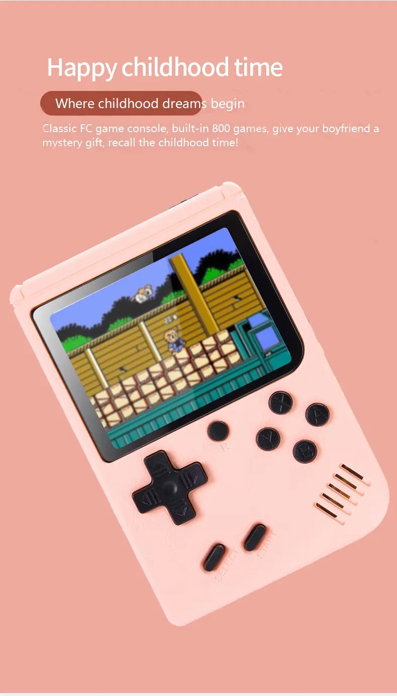 Mini Retro Portable Video Game Console for Kids, Game Player, LCD Screen, Built-in 3.0 Games, 8-bit, 500 inches