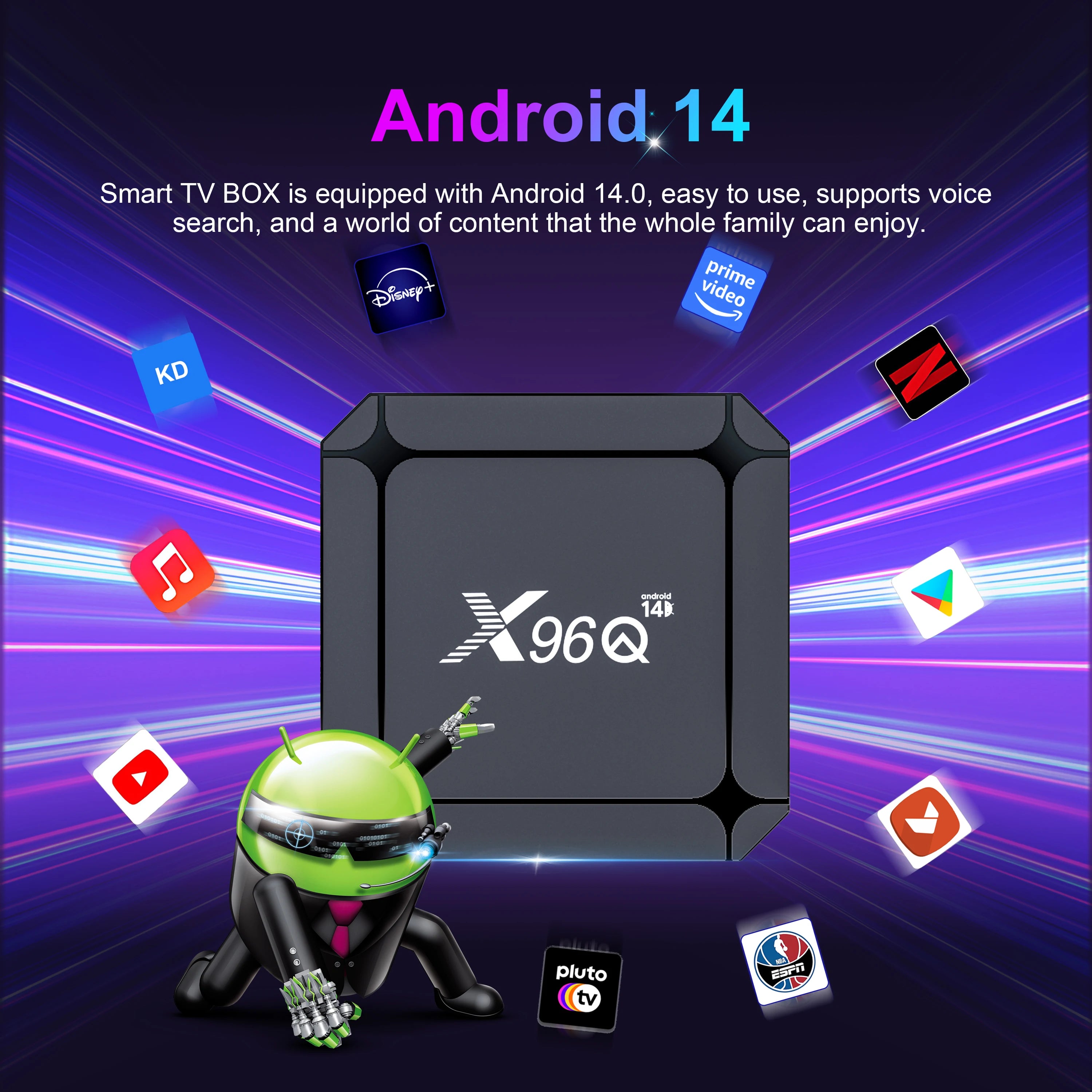 Smart TV Box Android 14 TV BOX X96Q RK3518 Quad Core TV Box Support 4K WIFI6 lecteur multimédia Android TV Box décodeur 2GB 16GB